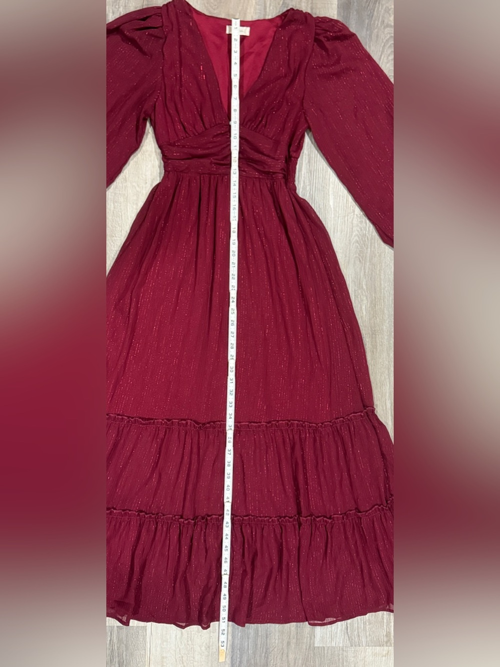 Altar'd State Deep Burgundy Long-Sleeve V-Neck Maxi Dress - Picture 5 of 13
